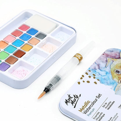21 Pcs Mont Marte Metallic Watercolor Set