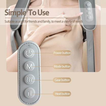 Smart Neck Massager – Deep Tissue Heat & Vibration Therapy