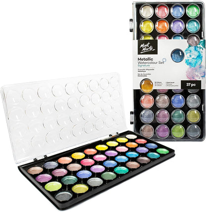 Mont Marte Metallic Watercolour Set 37 Pcs