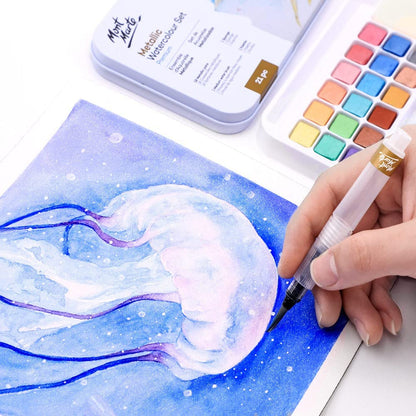 21 Pcs Mont Marte Metallic Watercolor Set
