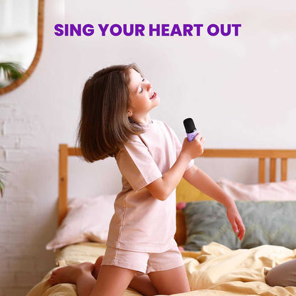 Mini Karaoke Machine Portable Bluetooth Speaker with Wireless Microphone