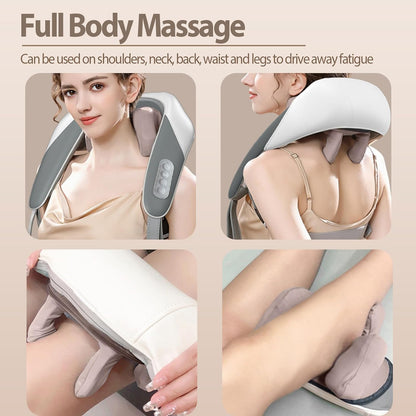 Smart Neck Massager – Deep Tissue Heat & Vibration Therapy