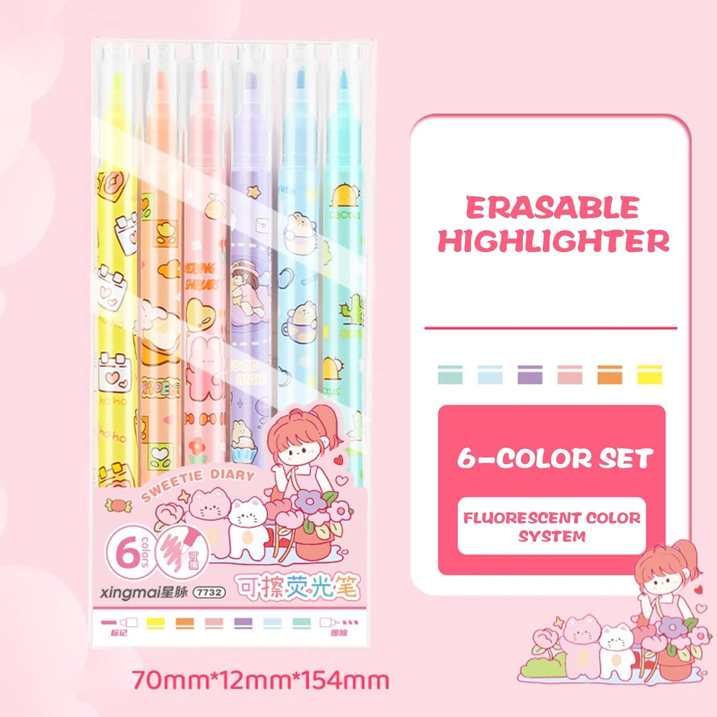 Erasable  Double Sided Highlighter Marker