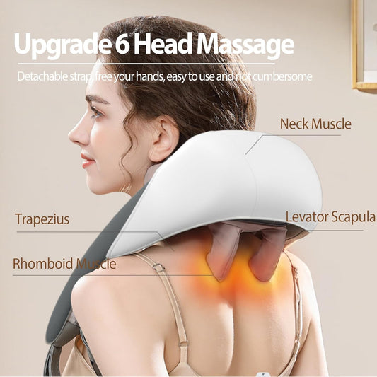Smart Neck Massager – Deep Tissue Heat & Vibration Therapy