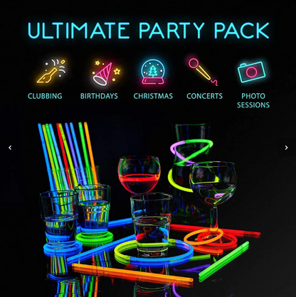50 Pcs Glow in the Dark Sticks for Kids