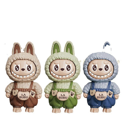 Labubu Face Changing Doll Pendant Trendy Cartoon Gift Keychain Pendant Children's Stress Relief Toy
