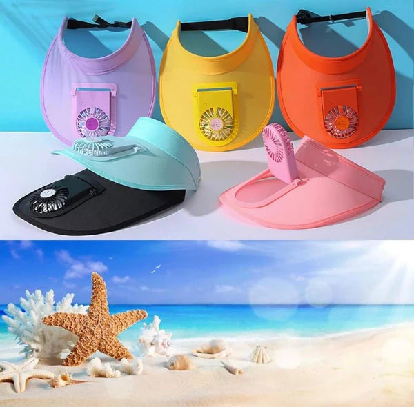 Rechargeable Summer Fan Cap – Vintage Style