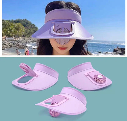 Rechargeable Summer Fan Cap – Vintage Style
