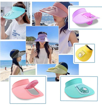 Rechargeable Summer Fan Cap – Vintage Style