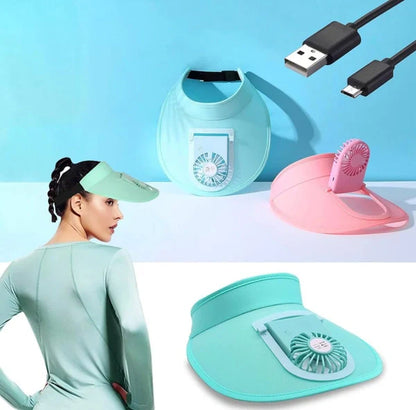 Rechargeable Summer Fan Cap – Vintage Style