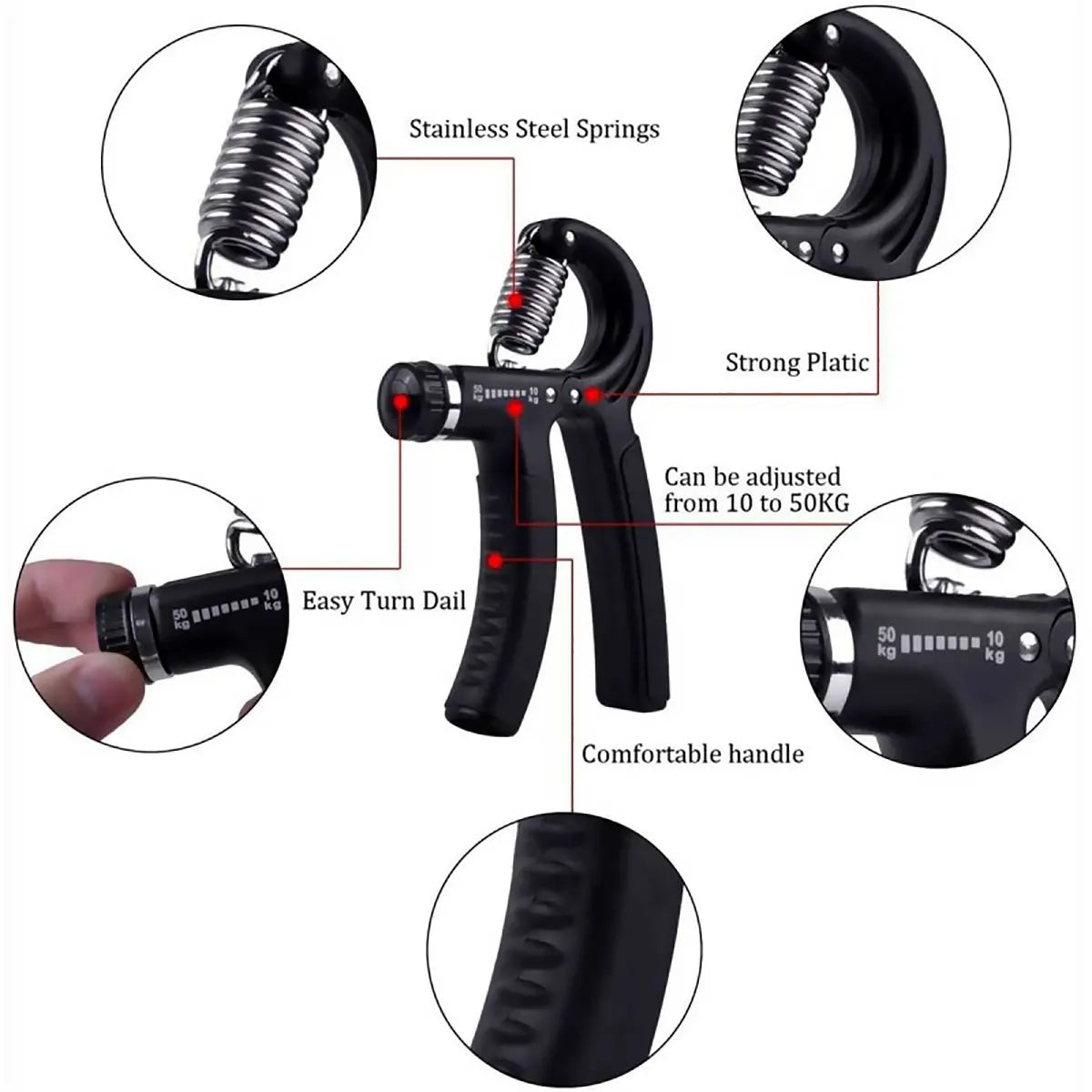 Adjustable Hand Grip Grippler Arm Exerciser