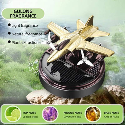 Aeroplane Solar Car Air Freshener Perfume Diffuser