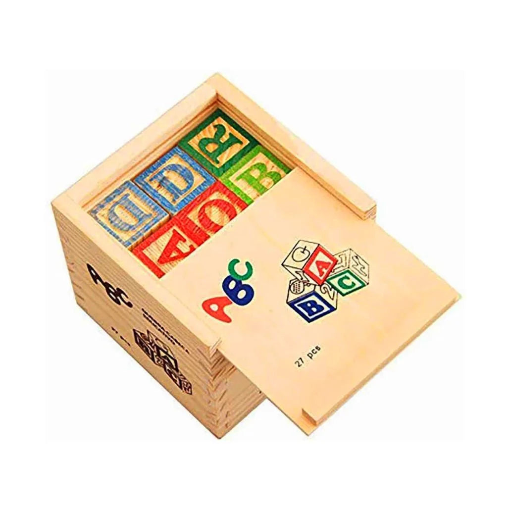 Alphabet ABC Wooden Wood Blocks Educational toys for kids - 27 Pieces for Kids