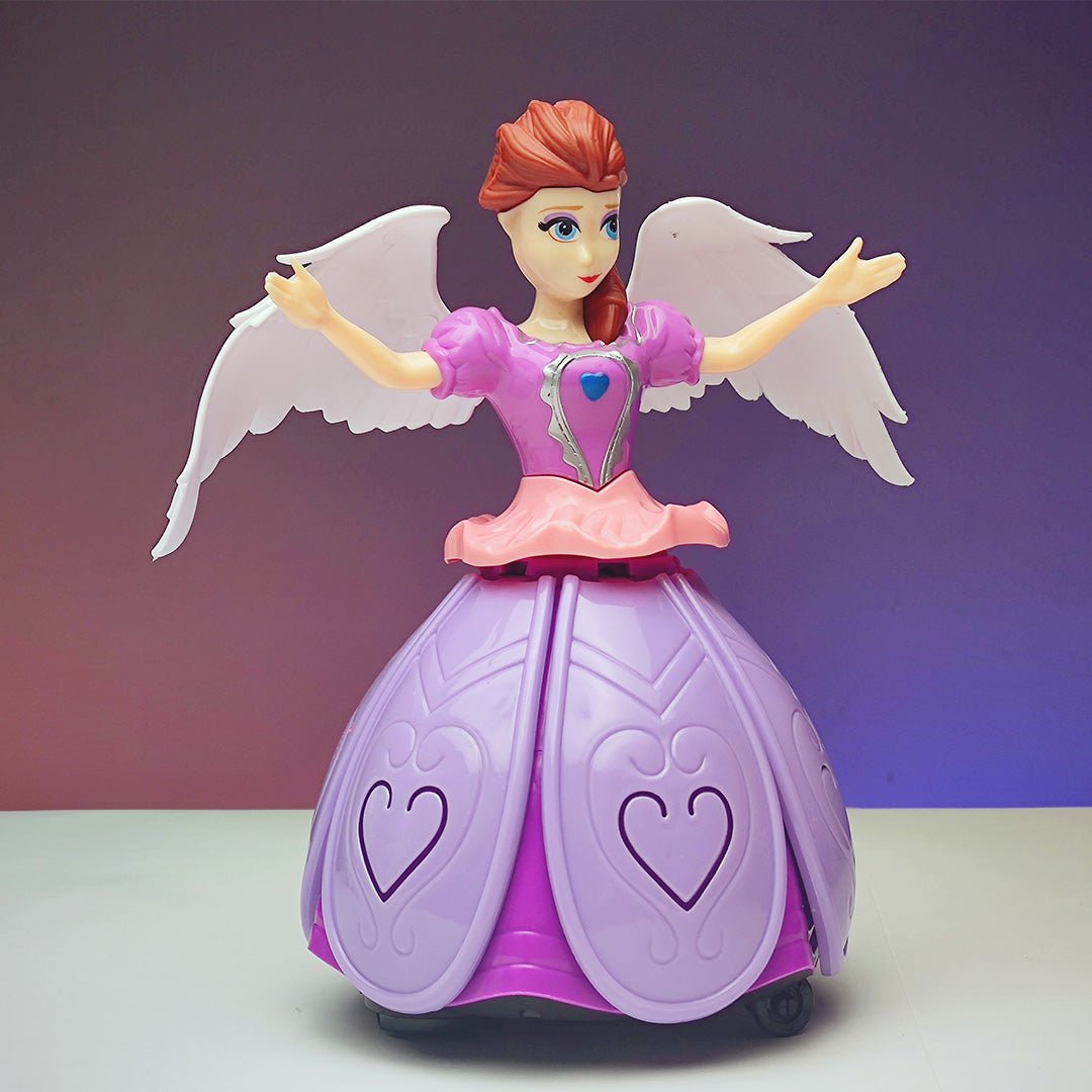 Angel Girl Dancing and Revolving Doll w/ Light Projections
