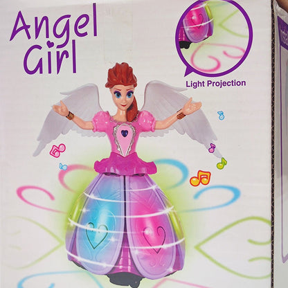Angel Girl Dancing and Revolving Doll w/ Light Projections