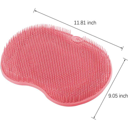 Bathroom Back Scrubber Wall Mounted Suction Cup Silicone
