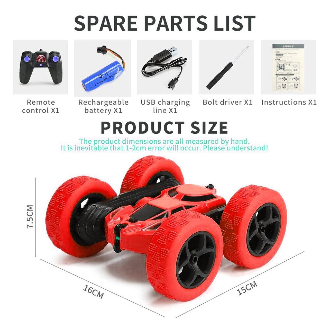 360° Flip RC Car - 2.4GHz Double-Sided Rotating Stunt Car