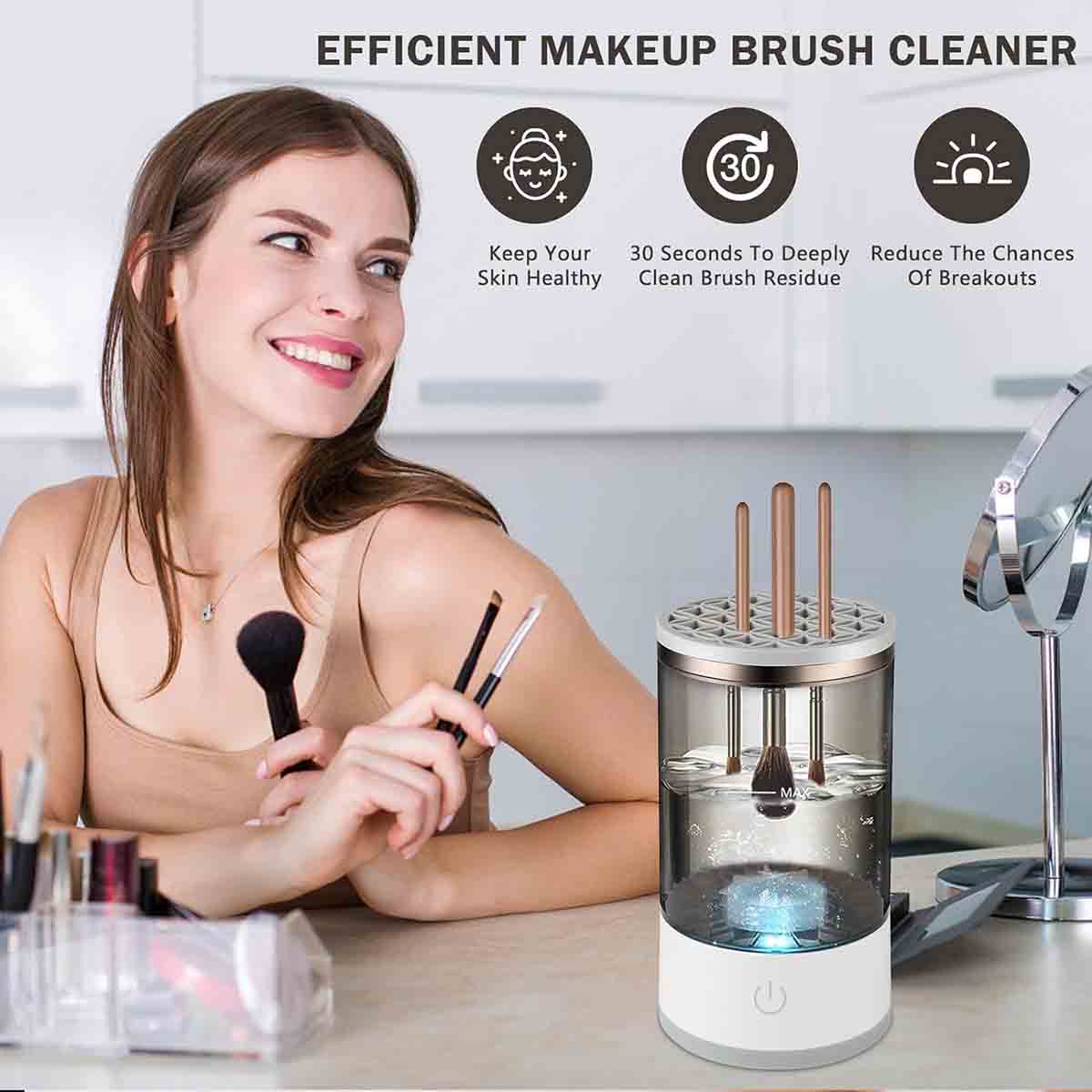 Electric Makeup Brush Cleaner Automatic Machine
