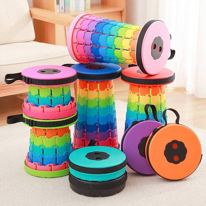 Folding Portable Stool Telescopic Chair Travel Fun Multi Colour Foldable Product