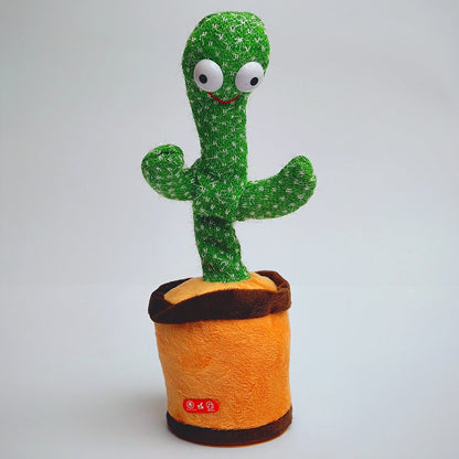 Full Size Dancing Talking Cactus With Hat Muffler Toy