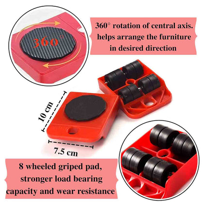 Furniture Lifter Mover Tool Set with Furniture Pads Lifting