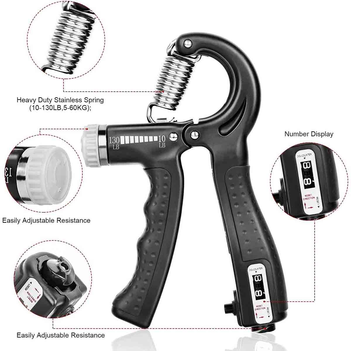 Adjustable Hand Grip Grippler Arm Exerciser