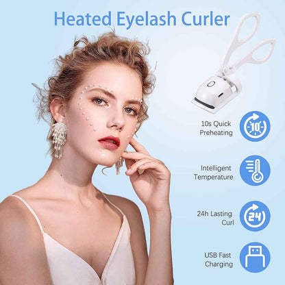 Rechargeable Electric Eyelash Curler with 2 Heating Modes Makeup