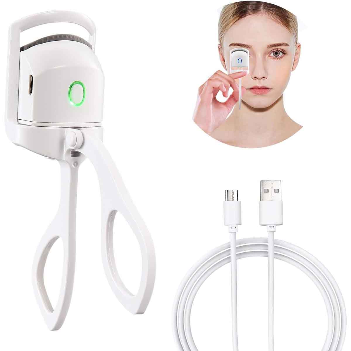 Rechargeable Electric Eyelash Curler with 2 Heating Modes Makeup