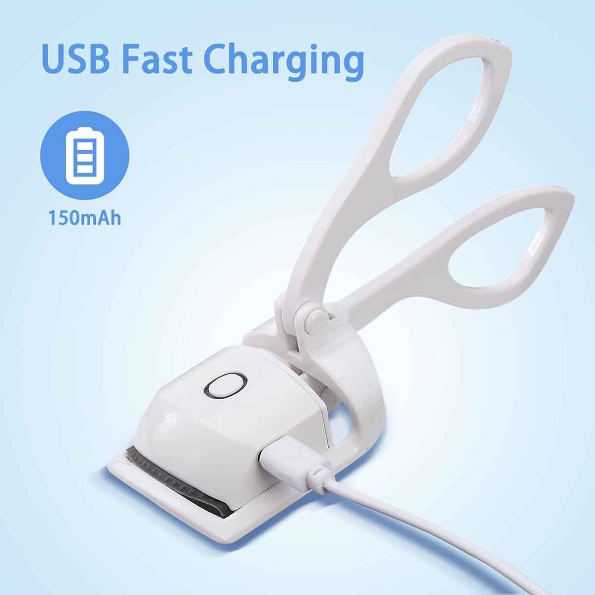 Rechargeable Electric Eyelash Curler with 2 Heating Modes Makeup
