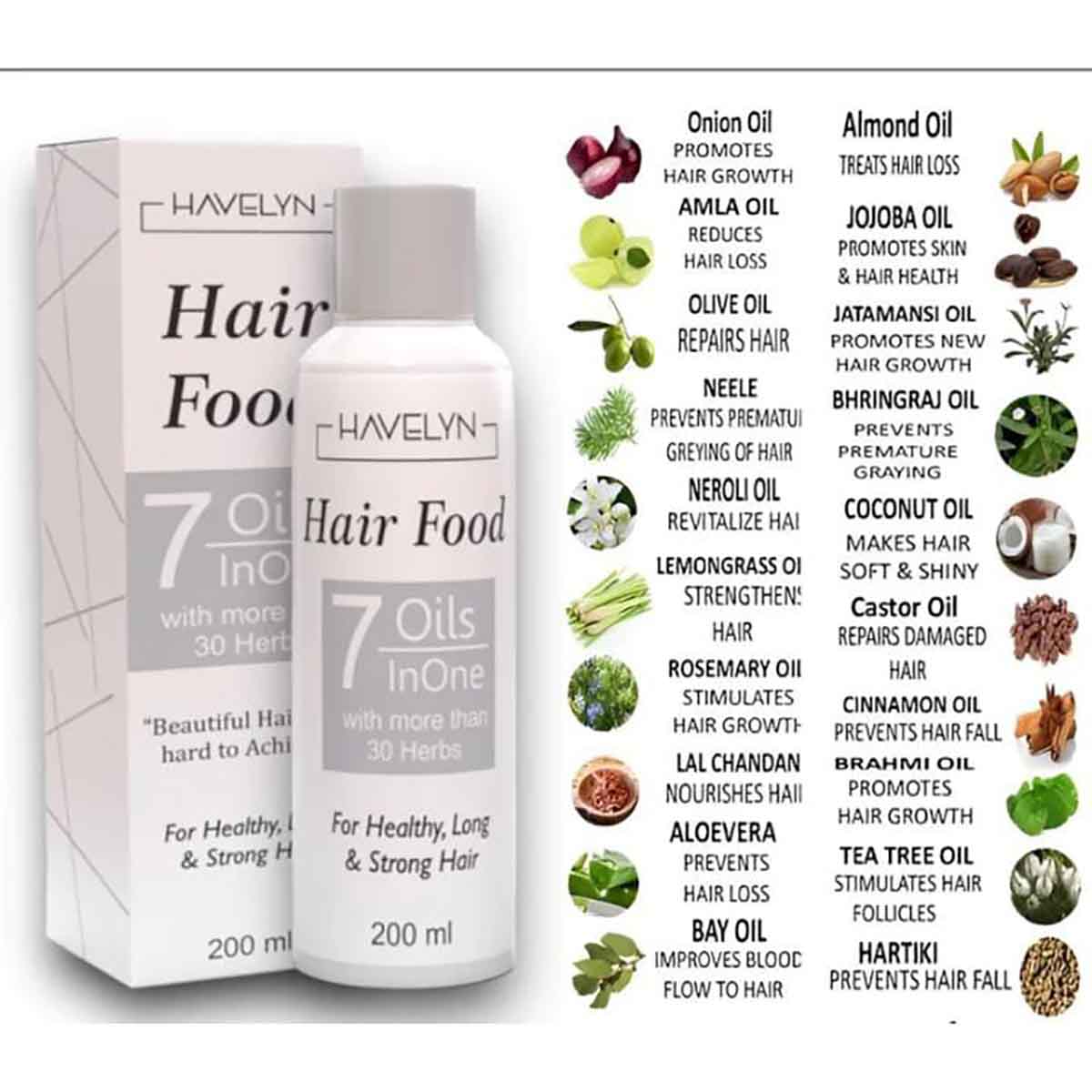 Heavely 7 in 1 Hair Food Oil For Healthy Long Strong Hair