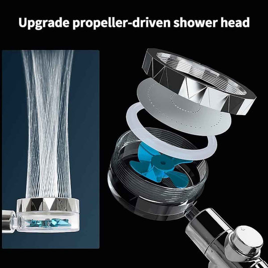 Hydro Shower Jet High Pressure Turbo Head Set