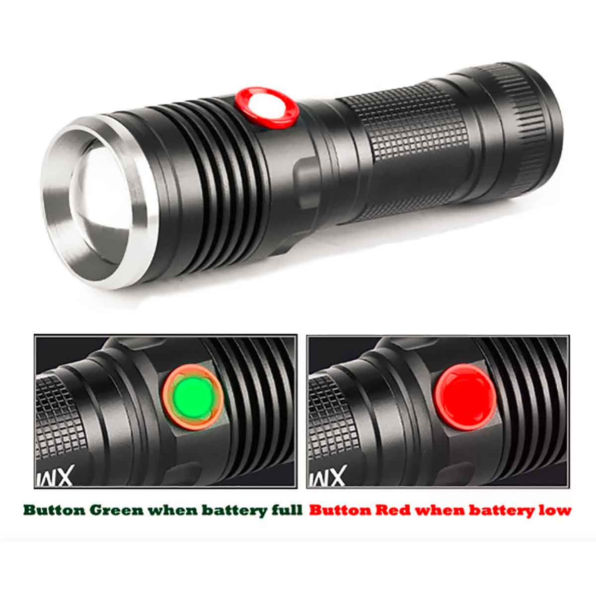 Long Range MX Power Rechargeable Flash Light Torch