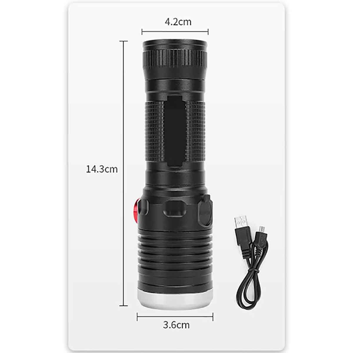 Long Range MX Power Rechargeable Flash Light Torch