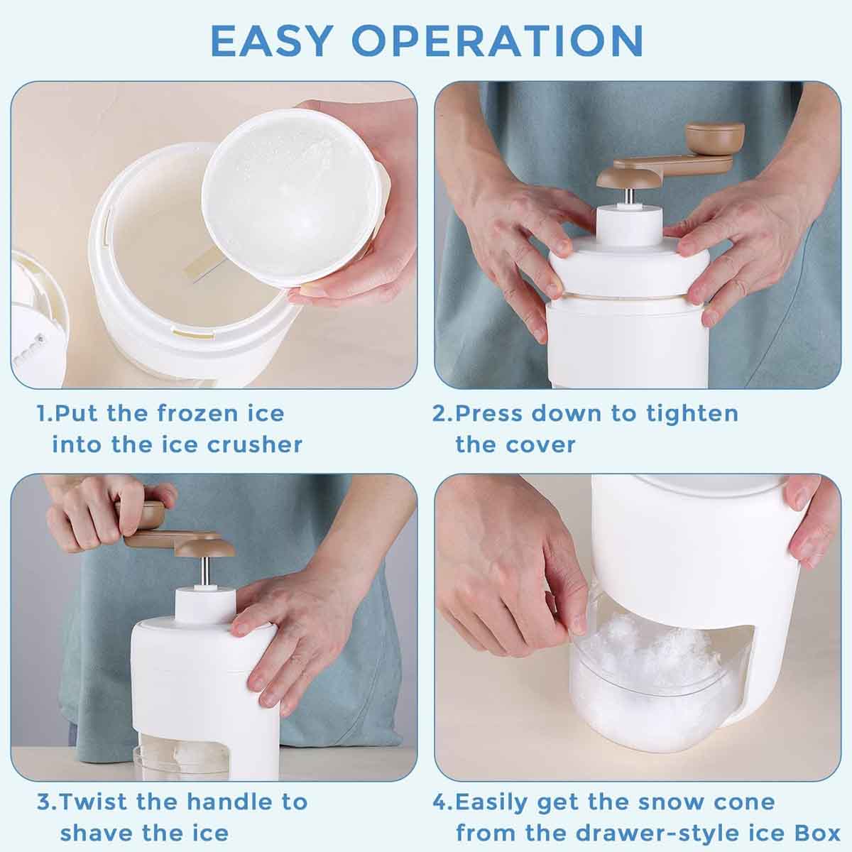Manual Ice Shaver Machine Snow Cone Machine