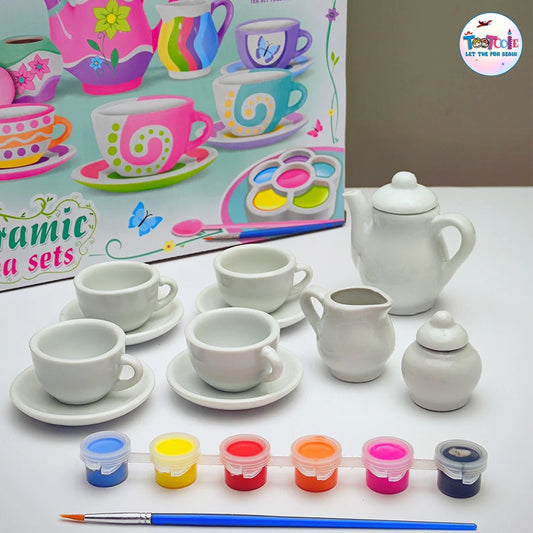 Miniature  Ceramic Tea Party Set for Kids - Customised Painting