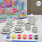 Miniature  Ceramic Tea Party Set for Kids - Customised Painting