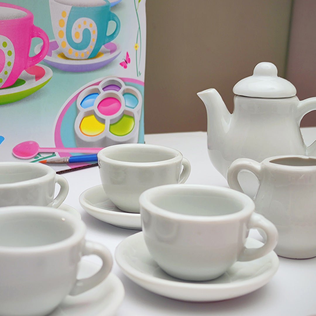 Miniature  Ceramic Tea Party Set for Kids - Customised Painting