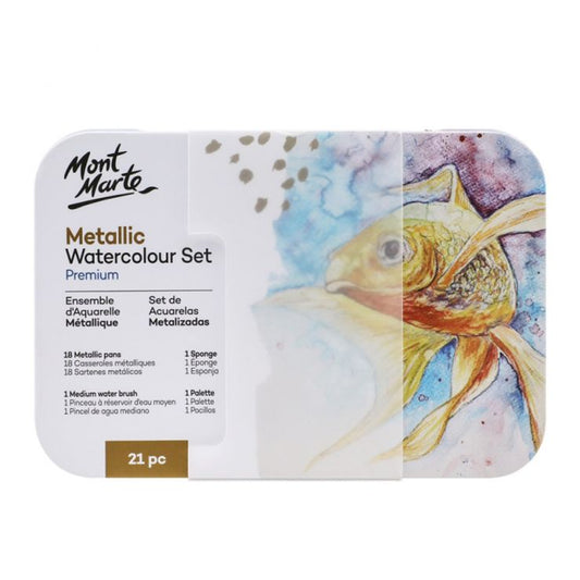 21 Pcs Mont Marte Metallic Watercolor Set