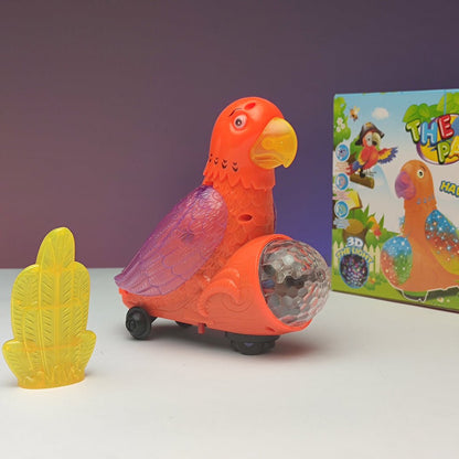 Musical Parrot Toy with 4D Lights and Music for Kids