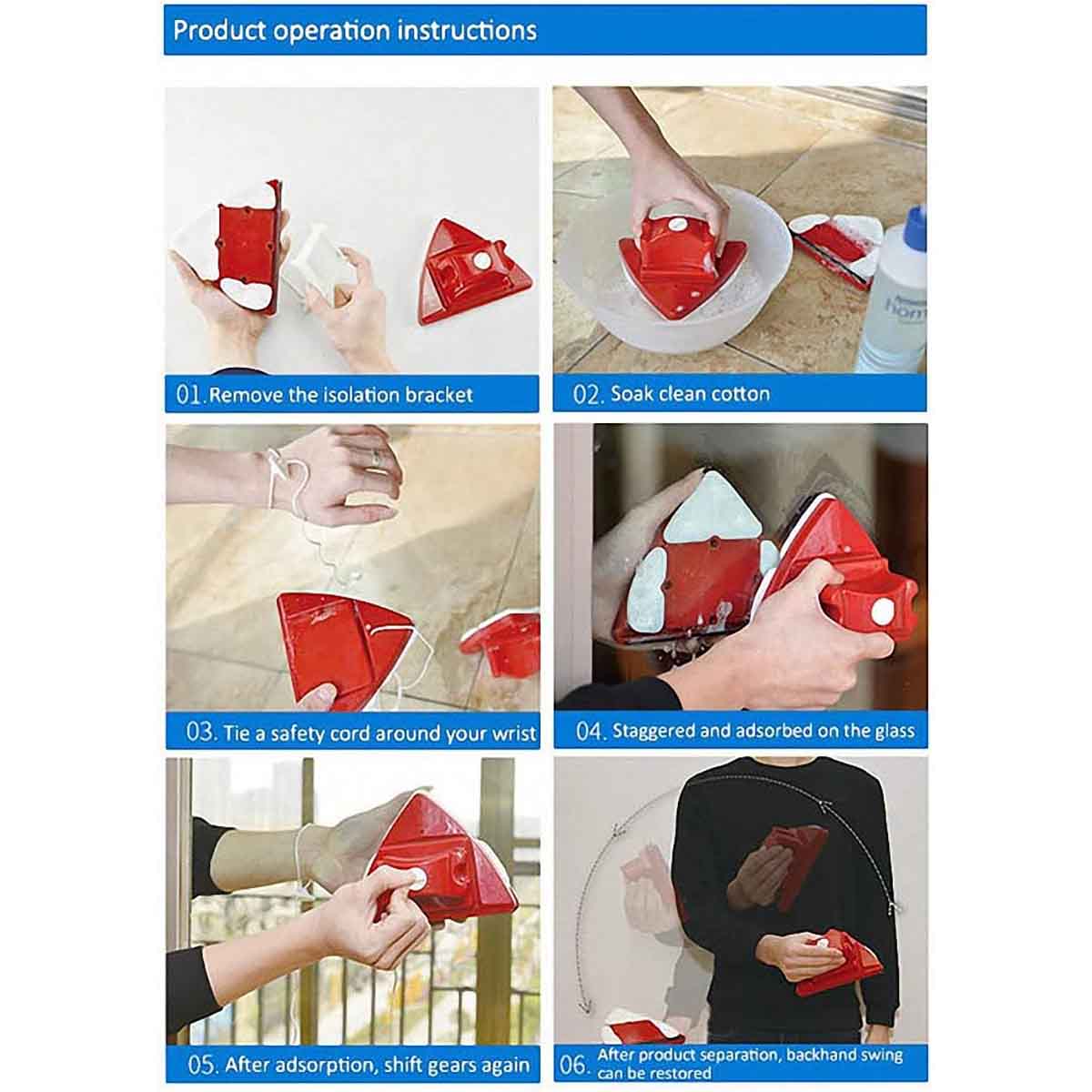 Outside Double-Sided Magnetic Window Cleaner Tools