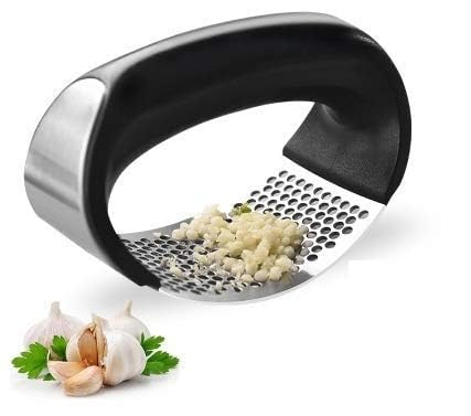 Garlic Press Rocker Stainless Steel Tool Kitchen Gadget