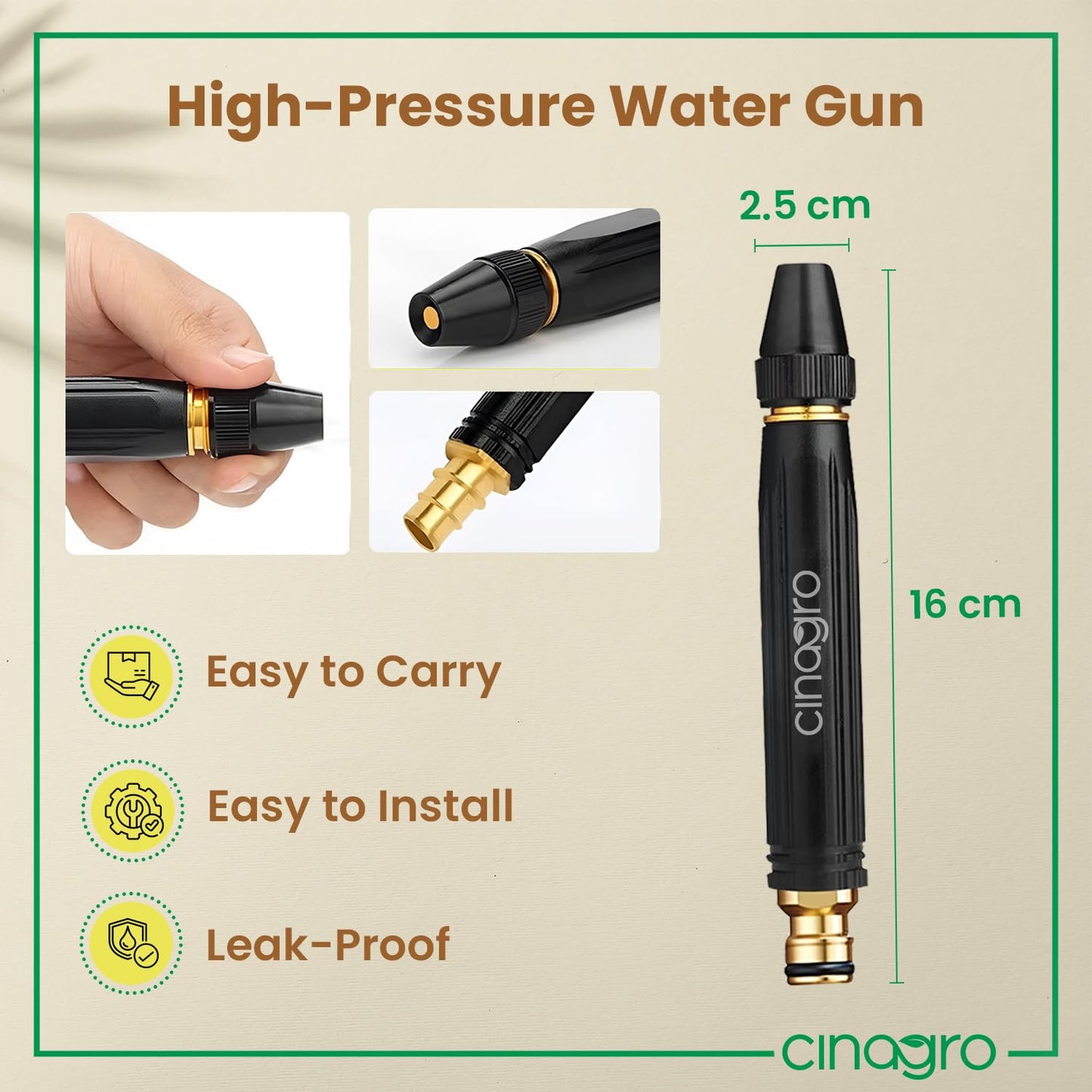 Nozzle Water Spray Gun for Car Wash & Gardening