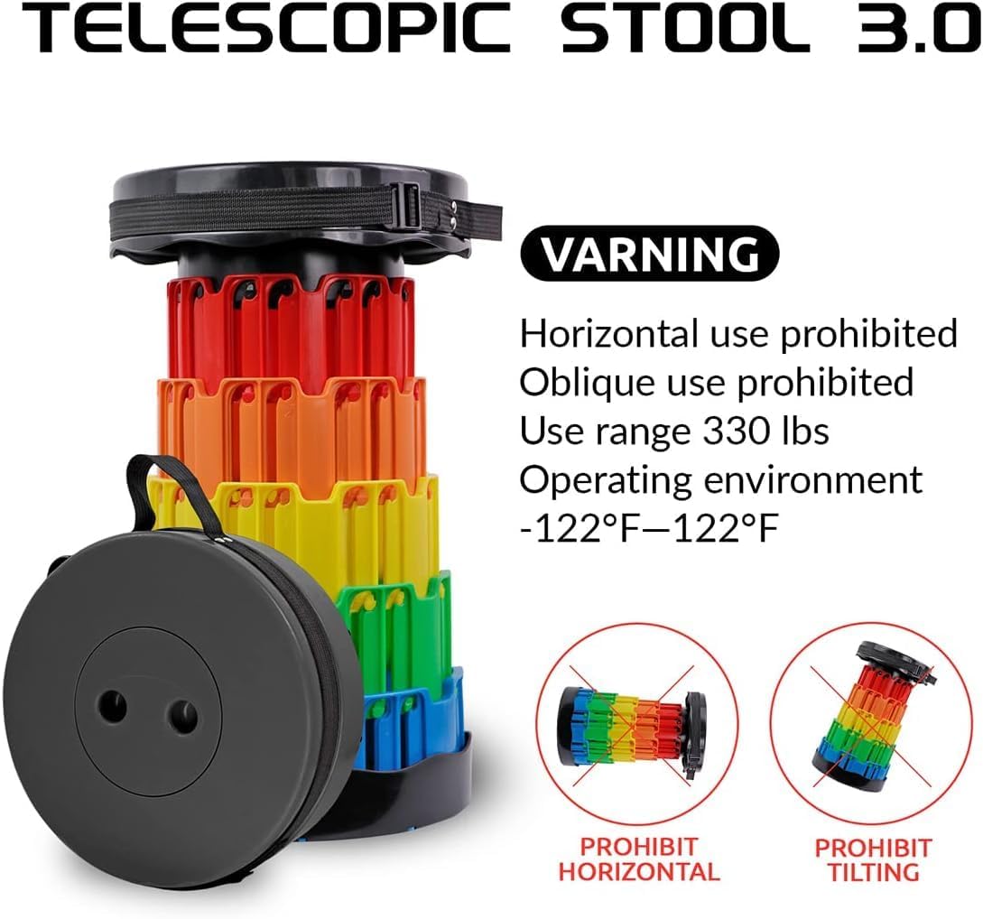Folding Portable Stool Telescopic Chair Travel Fun Multi Colour Foldable Product