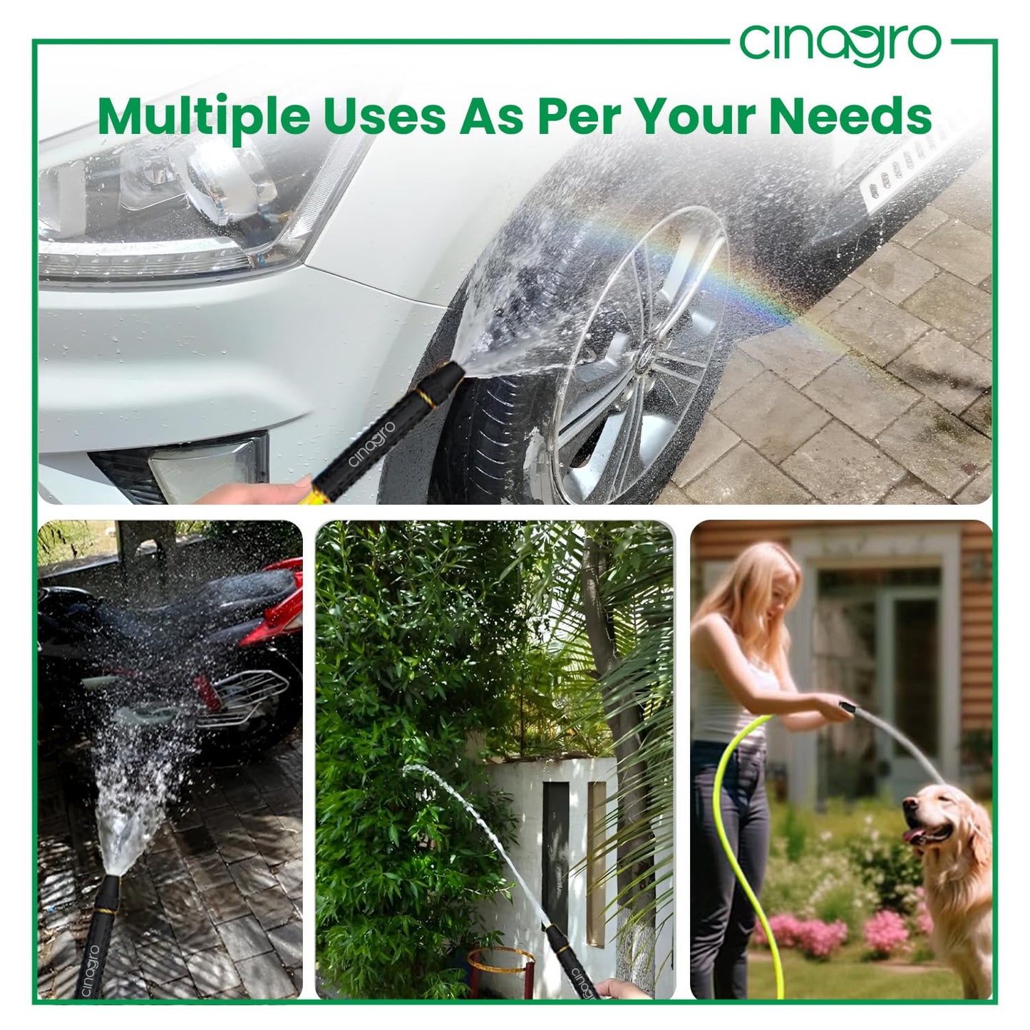 Nozzle Water Spray Gun for Car Wash & Gardening
