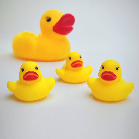 Pack Of 4 Soft Rubber Chu Chu Duck Toys