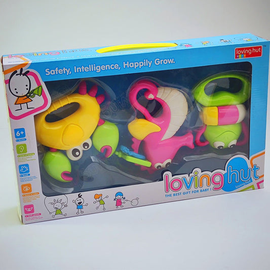 Pack of 6 RATTLING HUT Baby Rattling Toys