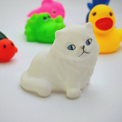 Pack Of 6 Soft Rubber Chu Chu Sound Animal Toys