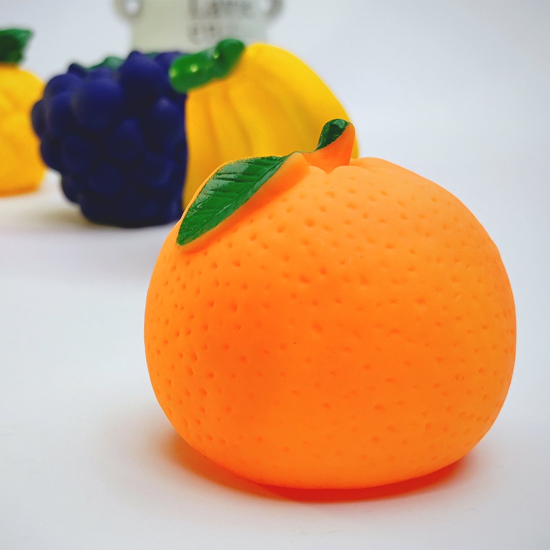 Pack Of 6 Soft Rubber Chu Chu Sound Fruit Toys
