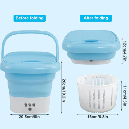 Portable Mini Foldable Washing Machine Electric for Kids Clothes Washing