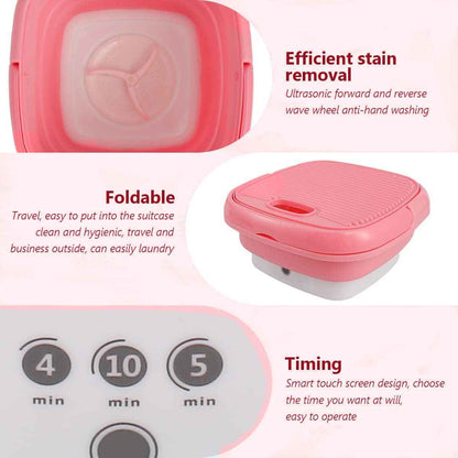 Portable Mini Foldable Washing Machine Electric for Kids Clothes Washing